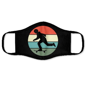 Discover Longboard Skateboard Retro Design Longboarding Face Masks