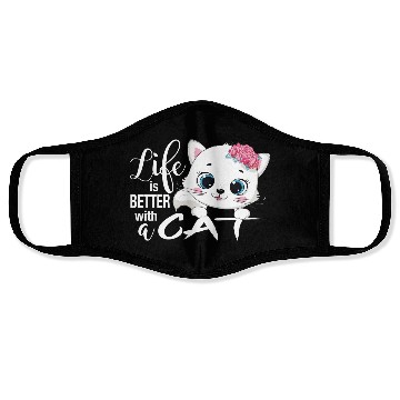 Discover Life Is Better With A Cat I Sweet Cat Face Masks
