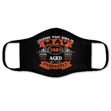 Discover Legends Were Born In May 2009 Birthday Face Masks