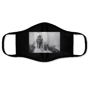 Discover Elephant Mom and Baby In Jungle Safari Face Masks