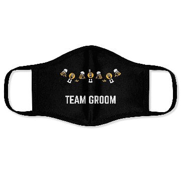 Discover Team Groom (Stag Party, Caricature, Dance, 3C, W) Face Masks