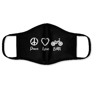 Discover Peace Love BMX Face Masks