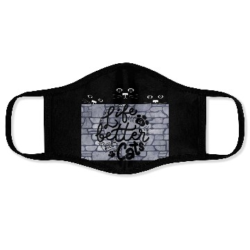 Discover life letter with cats, Perfect cat lover designs Face Masks