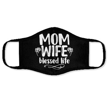 Discover Mom Wife blessed life Face Masks