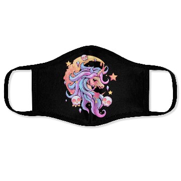 Discover Pastel Goth Unicorn Face Masks