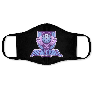 Discover Pickleball Prowess | Paddle Sports Player Emblem Face Masks