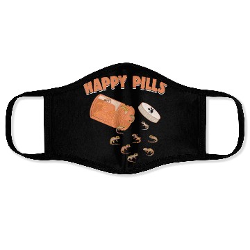 Discover Happy Pills Leopard Gecko Funny Lizard Lovers Face Masks