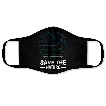 Discover Minimalist Save Nature Oceans Day Earth Day Face Masks