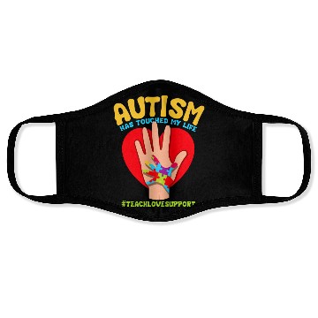 Discover Autism Has Touched My Life Autism Teacher Face Masks