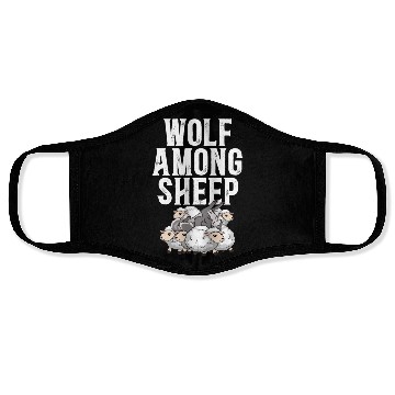 Discover Wolf Among Sheep Wolves Animal Werewolf Wolf Lover Face Masks