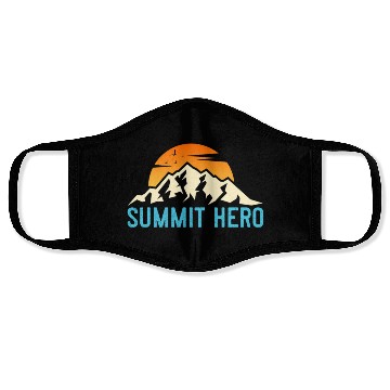 Discover Summit Hero Climbers Mountaineering Mountain Guide Face Masks