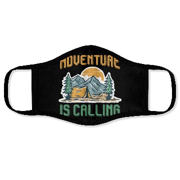 Discover Adventure is calling Mountain lover Hiking Face Masks