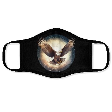 Discover Flying Bald Eagle Face Masks