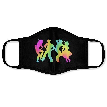 Discover Country Dance Two Couple Dancing Square Dance Face Masks