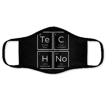 Discover Techno Science Periodic Table Face Masks