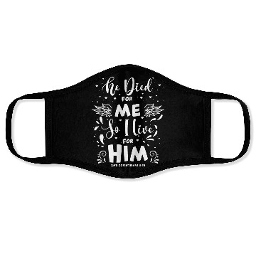 Discover 2nd Corinthians 5:15 Bible Scripture Christian Gos Face Masks