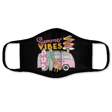 Discover Summer Vibes Sand Beach Surf Relax Shells Sun Face Masks