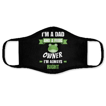 Discover Dad and frog owner Face Masks