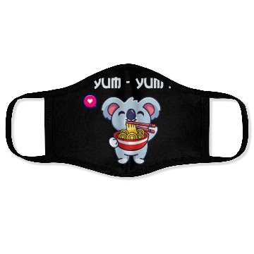 Discover Yum Yum Ramen Noodle China Noodle Koala Japan Fans Face Masks