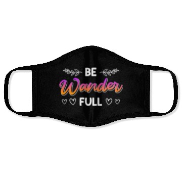 Discover Wanderfull Mountain fan Wanderlust Hiker Summit Face Masks