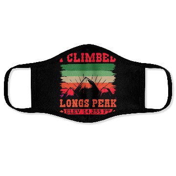Discover Longs Peak Climbing Summits Hiking lover Face Masks