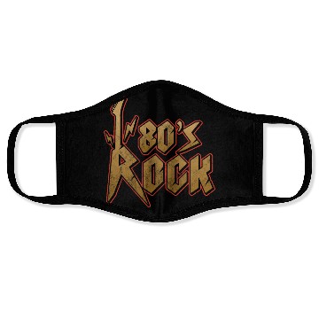 Discover 80s Rock Music Genre Eighties Vibe Retro Musician Face Masks