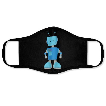 Discover Cute Robot Funny Robot Silly Robot Blue Robot Face Masks