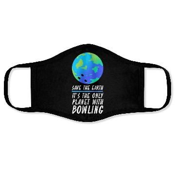Discover Save The Earth Funny Bowling Face Masks