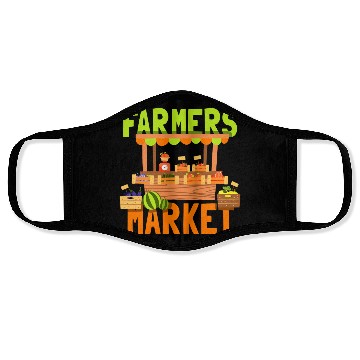 Discover Farmers Market Chicken Farmer Cow Farming Face Masks