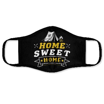 Discover Camping Camper Tent Home Sweet Home Face Masks