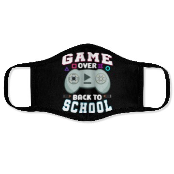 Discover Game Over Gaming Controller Back To School Face Masks