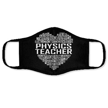 Discover Physics Teacher Heart Face Masks