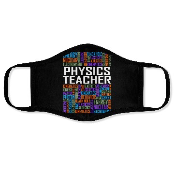 Discover Physics Teacher Words Face Masks