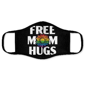 Discover Free Mom Hugs Rainbow Pride Month LGBTQ Gay Pride Face Masks