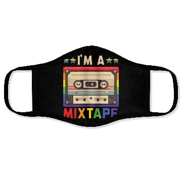 Discover I'm A Mixtape Rainbow Pride Month LGBTQ Gay Pride Face Masks
