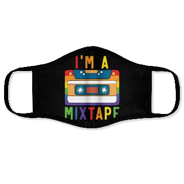 Discover I'm A Mixtape Rainbow Pride Month LGBTQ Gay Pride Face Masks