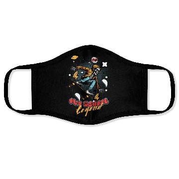 Discover OLD SCHOOL Legend Skateboard Pop-Art Style 242 Face Masks