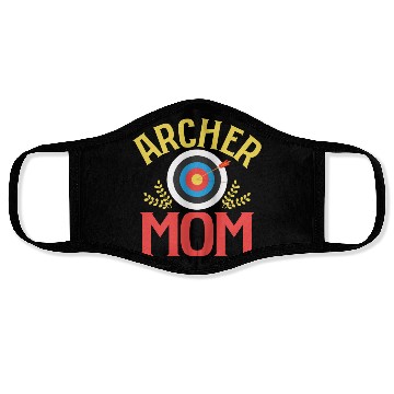 Discover Archer Mom Archery Target Bow & Arrows Face Masks