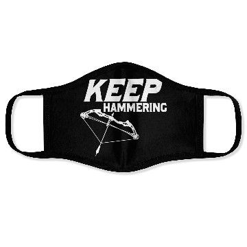 Discover Keep Hammering Archery Target Bow & Arrows Face Masks