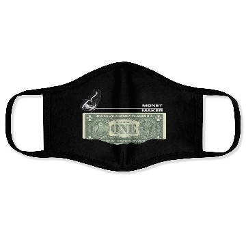 Discover Black Vintage Money Face Masks