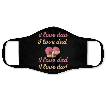 Discover i love dad Face Masks