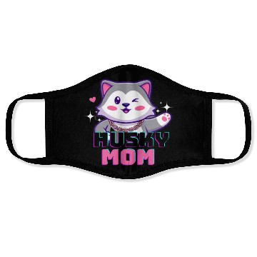 Discover Husky Dog Mom, husky lover Face Masks