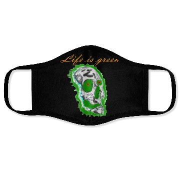 Discover life is green Face Masks