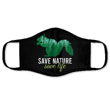 Discover Save Nature Save Life Design environment Face Masks