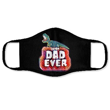 Discover Best Dad Ever trex papa Face Masks