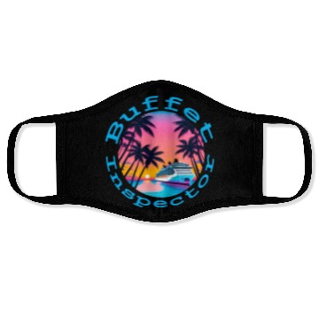 Discover Cruise Ship "Buffet Inspector" (Font 1) Face Masks