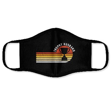 Discover Trophy Husband Funny design for Cool Father or Dad Face Masks