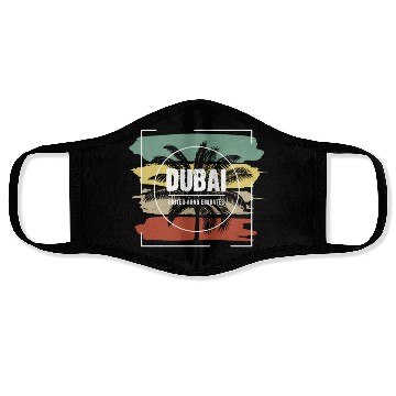Discover Dubai United Arab Emirates Artistic Palm Tree Face Masks