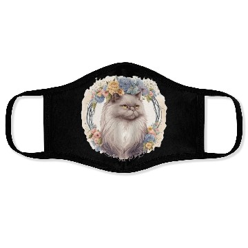 Discover Cute Persian Cat Flower Crown Cats Pet Kitten Face Masks