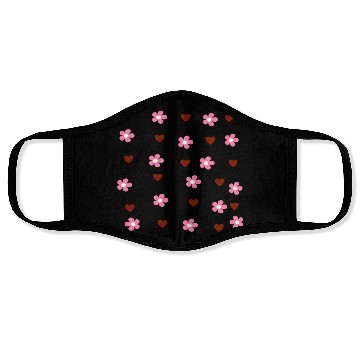 Discover Aesthetic flowers and hearts Face Masks